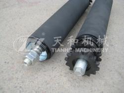 TH3826型 鋼(gang)制雙鏈包(bao)膠可調積(ji)放輥筒