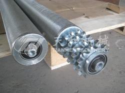 鋼制四(si)排鏈輪車制(zhi)輥筒